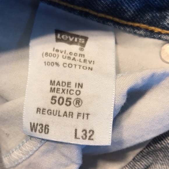 Levi’s 505 Regular Fit Straight Leg Jeans - Picture 7 of 10